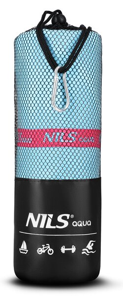 NAR13 SV. MODRÝ/RUŽOVÝ RUČNÍK Z MIKROVLÁKNA NILS AQUA