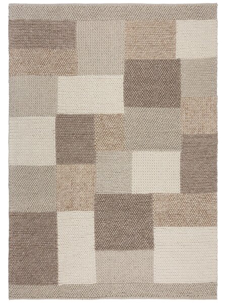 Flair Rugs, Ručne tkaný kusový koberec Minerals Patchwork Natural, 120x170, béžová, chodba / predsieň