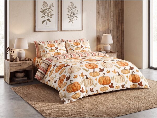 Flanelové obliečky PUMPKINS & STRIPES farebné Rozmer obliečky: 70 x 90 cm | 140 x 200 cm