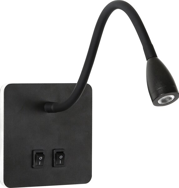 Brilagi - LED Flexibilná nástenná lampa MAYA Double LED/4W/230V + LED/3W čierna