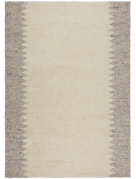Flair Rugs , Ručne tkaný kusový koberec Minerals Border Natural, 160x230, béžová, chodba / predsieň