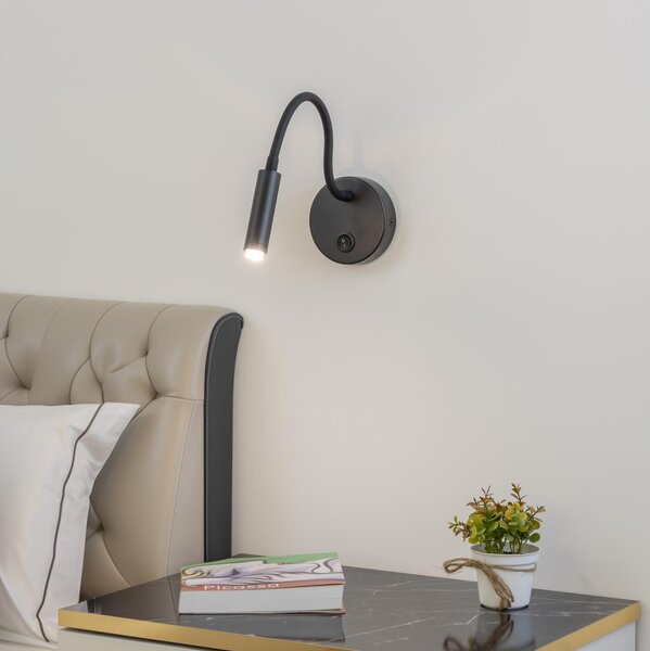 Brilagi - LED Stmievateľná flexibilná nástenná lampa MAYA 1xG9/4W/230V čierna