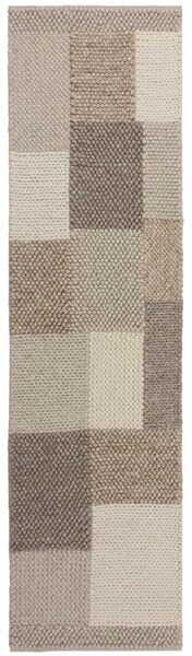 Flair Rugs, Ručne tkaný behúň Minerals Patchwork Natural, 60x230, béžová, chodba / predsieň