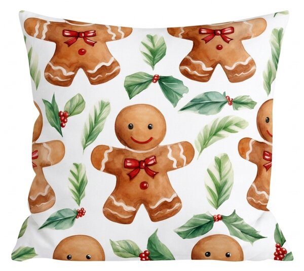 Flanelová obliečka na vankúš MERRY GINGER 45x45 cm, farebná