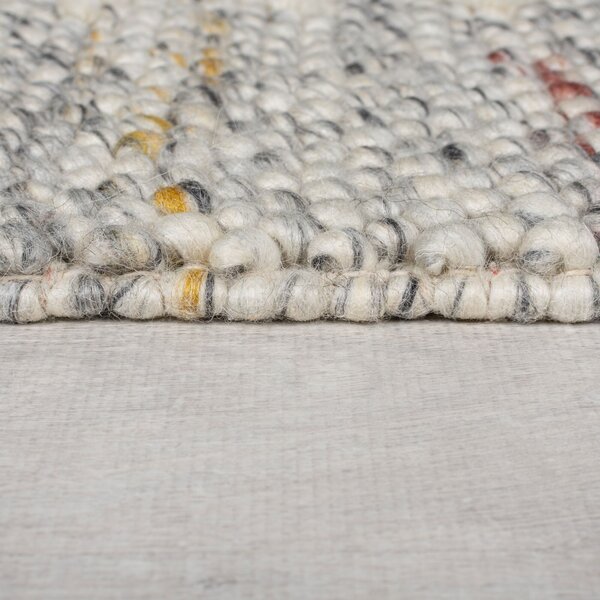 Flair Rugs, Ručne tkaný kusový koberec Minerals Border Black/White, 160x230, béžová, chodba / predsieň