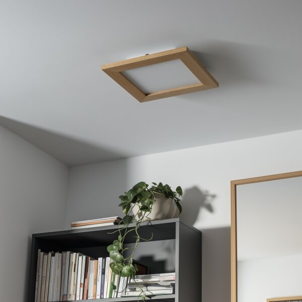 Eglo - LED RGBW stmievateľný prisadený panel SALOBRENA-C LED/16W/230V hnedý + diaľkové ovládanie