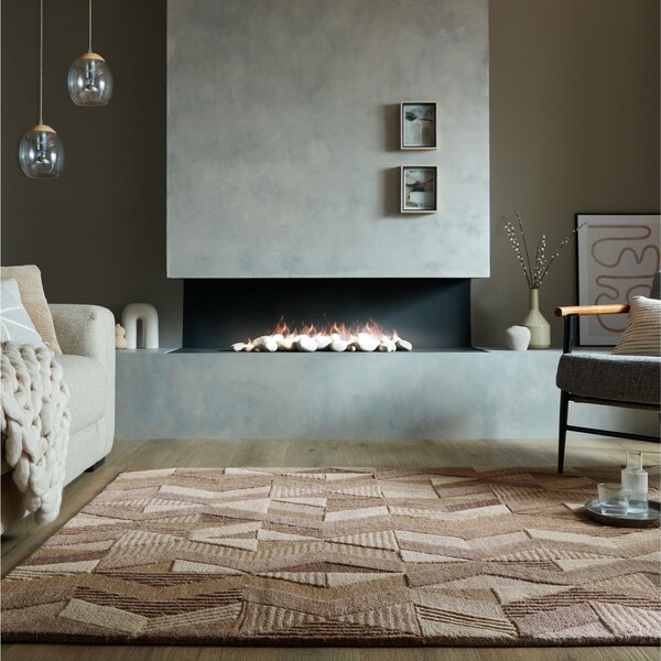 Flair Rugs , Kusový koberec Moda Asher Natural, 120x170, hnedá, chodba / predsieň