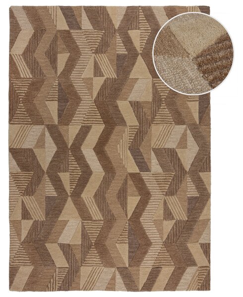 Flair Rugs , Kusový koberec Moda Asher Natural, 120x170, hnedá, chodba / predsieň