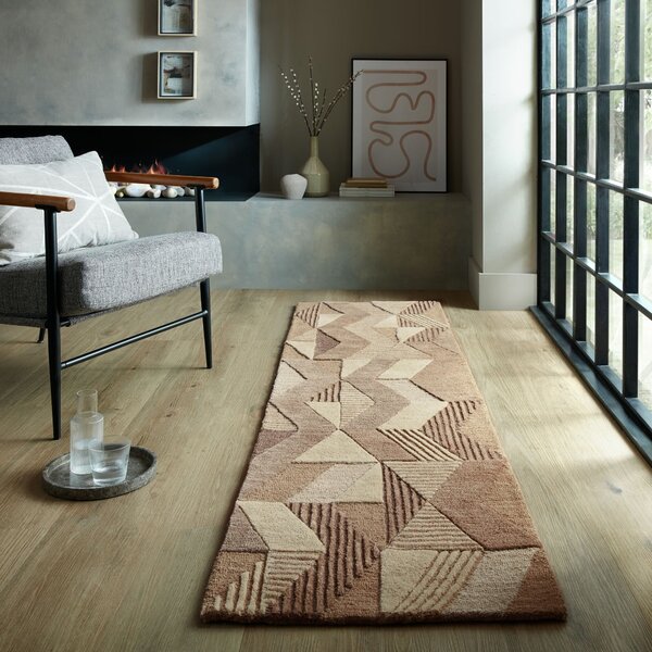 Flair Rugs , Behúň Moda Asher Natural, 60x230, hnedá, chodba / predsieň