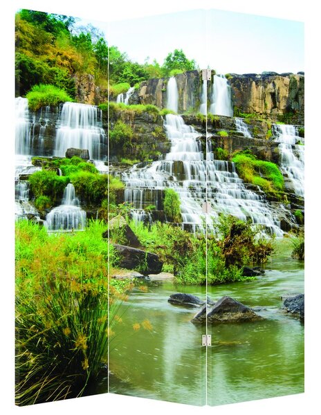 Paraván - Vodopády so zeleňou (126x170 cm)