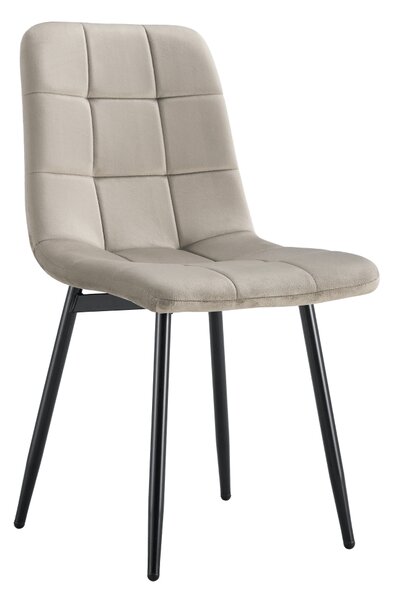 KONDELA Stolička, sivohnedá Taupe Velvet látka/čierna, RAMITA TYP 3