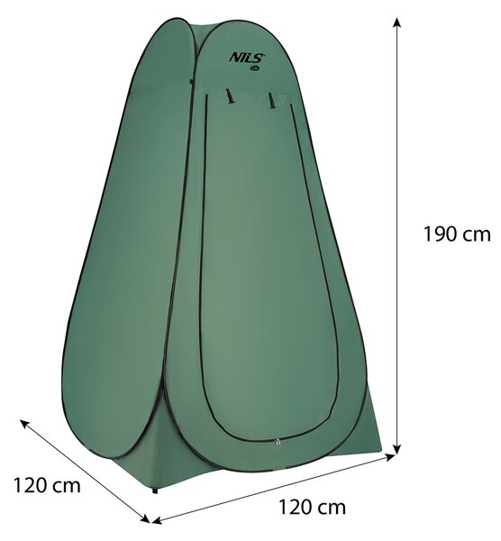 NC1706 ZELENÁ SKLADACIA PREOBLEKÁREŇ/SPRCHOVÁ KABÍNA NILS CAMP