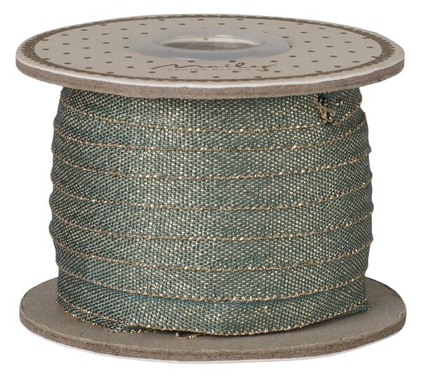 Dekoratívna stuha Green/Gold – 25 m