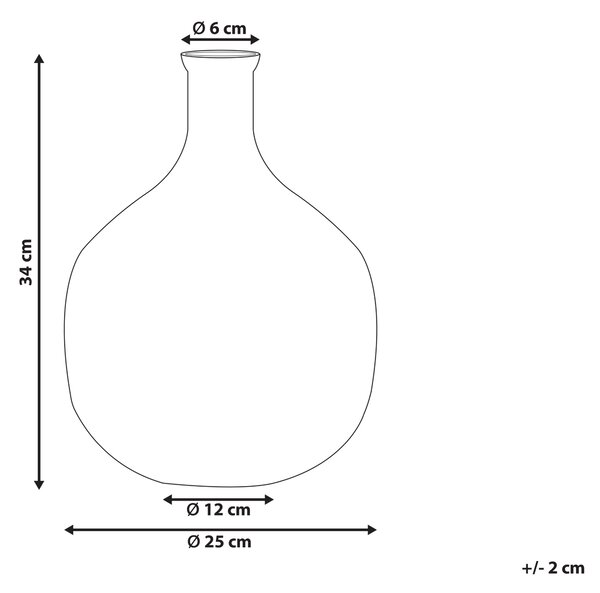 Váza na kvety viacfarebná dúhové sklo 34 cm polopriehľadná ručná výroba moderný štýl dekorácie doplnky