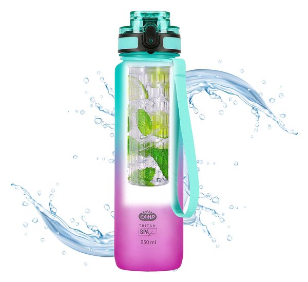 NCD04 ZELENO-RUŽOVÁ TRITANOVÁ FĽAŠA NA NÁPOJE 950 ML NILS CAMP