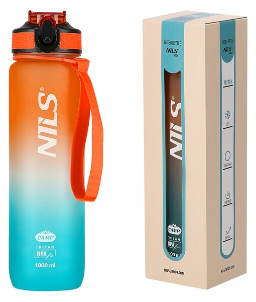 NCD68 ORANŽOVO-MODRÁ TRITANOVÁ FĽAŠA NA NÁPOJE 1000 ML NILS CAMP