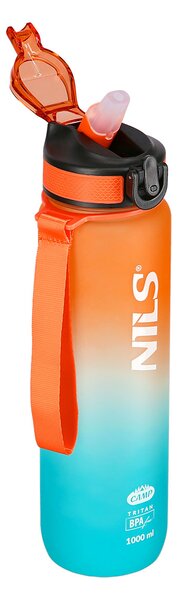 NCD68 ORANŽOVO-MODRÁ TRITANOVÁ FĽAŠA NA NÁPOJE 1000 ML NILS CAMP