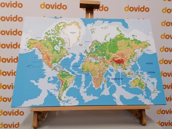 Obraz na korku klasická mapa sveta