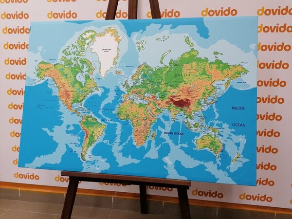 Obraz na korku klasická mapa sveta