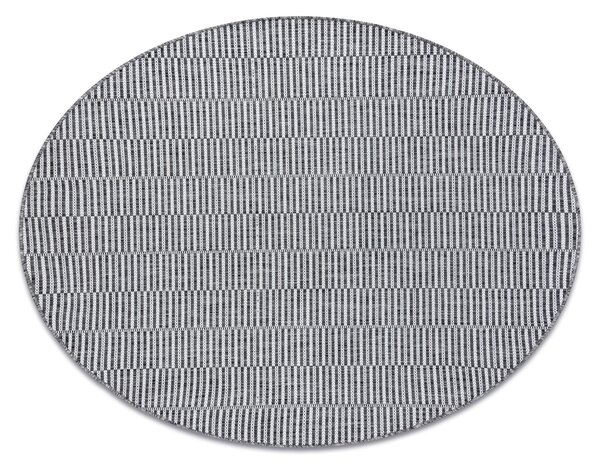 Šnúrkový okrúhly koberec SIZAL LOFT 21198 BOHO, slonovinová kosť - sivý