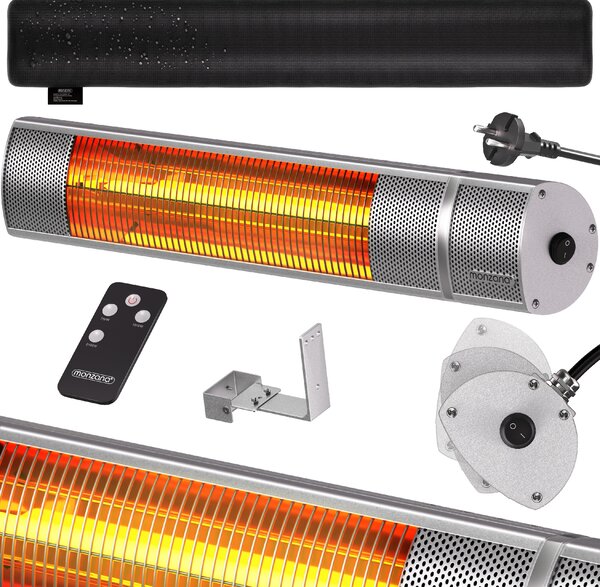 Sálavý ohrievač 2000 W - strieborný