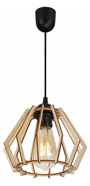 Závesné svietidlo Timber, 1x drevené tienidlo, lp