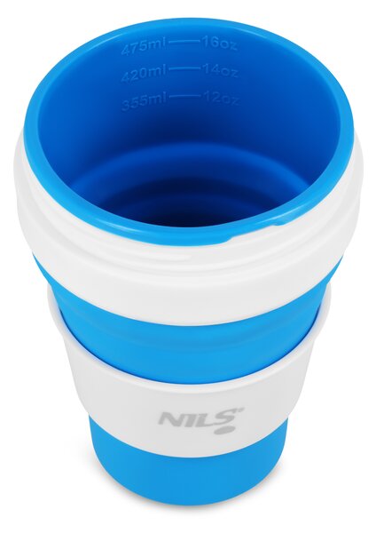 NC4103 MODRÝ SILIKÓNOVÝ SKLADACÍ HRNČEK 475 ml NILS CAMP