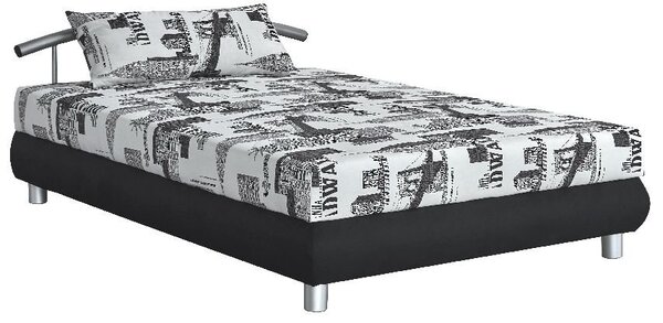 Blanář Nina postel vrátane matrace a roštu 110cm x 200cm, Čierna