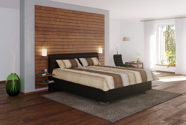 Blanář Verona postel vrátane roštov 160cm x 200cm, Hnedá
