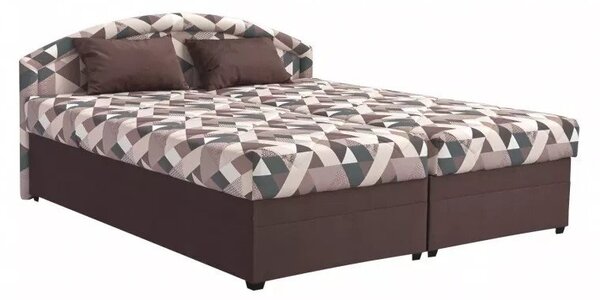 Blanář Karolína postel vrátane matracov a roštov 160cm x 200cm, Hnedá