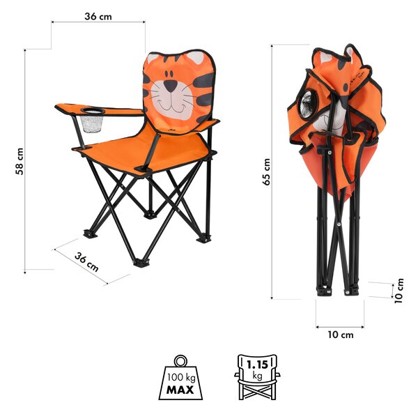 NC3305 TIGR Detská skladacia stolička NILS FUN