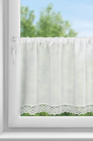Dekorstudio Záclona CLARIE s riasiacou páskou 150x60cm - biela