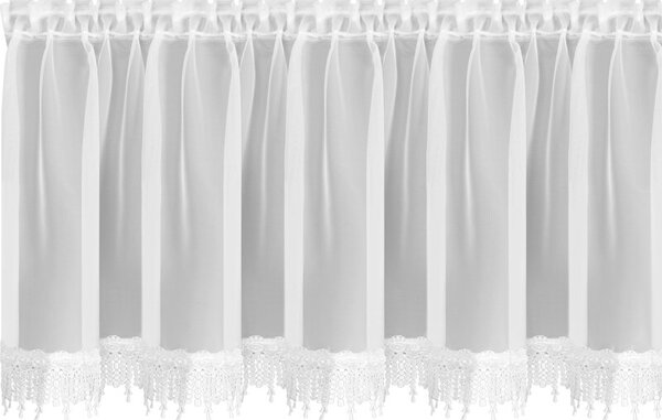 Dekorstudio Záclona FELICIANA s perlovým lemom a riasiacou páskou 40x150cm - krémová