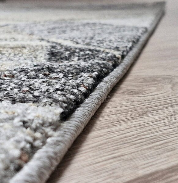 Koberec Villa 869 béžovo-sivý s listovým vzorom – viac rozmerov Rozmer: 60x100 cm