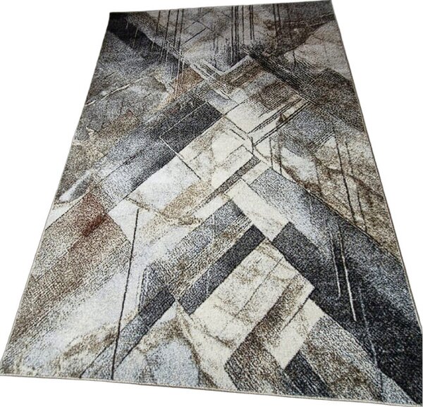 HU Sivo-béžový moderný koberec Villa 856 Rozmer: 60x100 cm