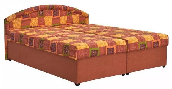 Blanář Karolína postel vrátane matracov a roštov 160cm x 200cm, Oranžová