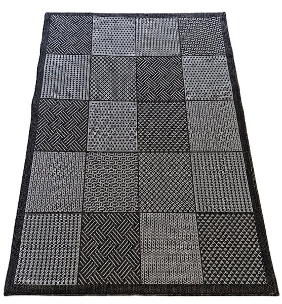 HU Sivý sisalový koberec Sizal Sive-stvorce Rozmer: 40x60 cm