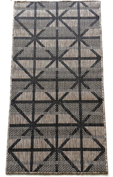 HU Béžovo-sivý sisalový koberec Sizal Bronzove-kosostvorce Rozmer: 40x60 cm