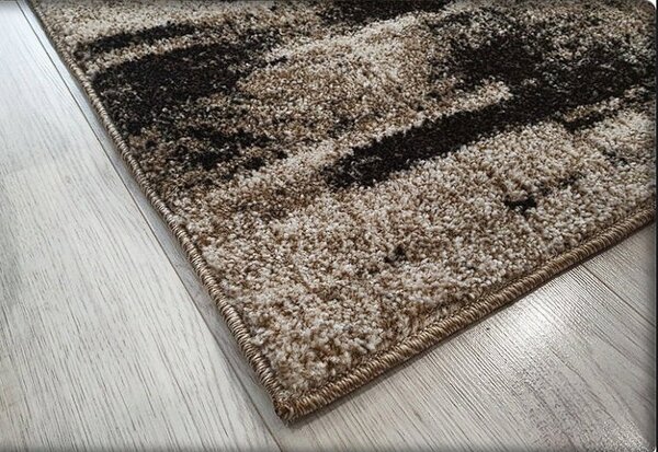 Moderný koberec Rio 170-Cream-Cream – béžovo-hnedý s geometrickým vzorom Rozmer: 60x100 cm