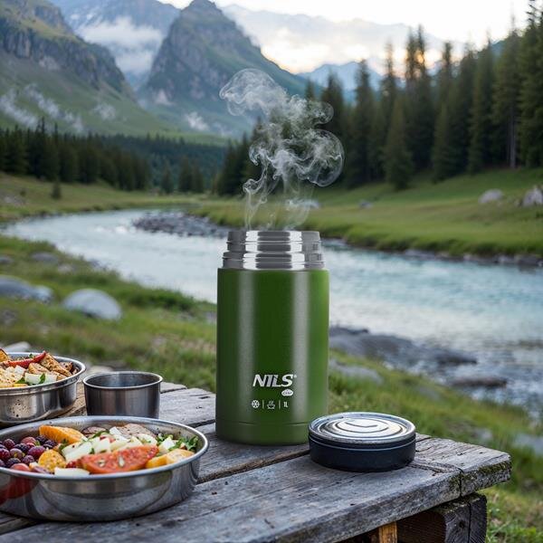 NC3802 ZELENÁ TERMOSKA NA JEDLO 1000 ml NILS CAMP