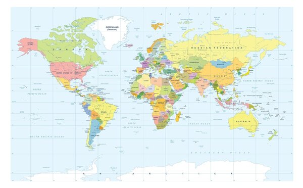 Obraz na korku klasická mapa s bielym okrajom