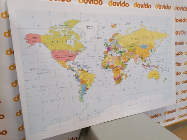 Obraz na korku klasická mapa s bielym okrajom
