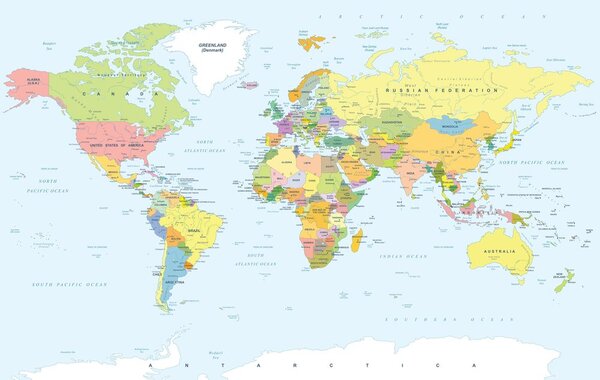 Obraz na korku klasická mapa