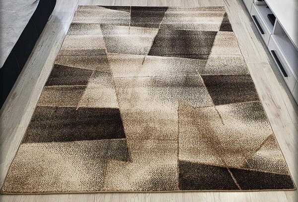 Moderný koberec Rio 509 Cream-Brown – béžovo-hnedý dizajn Rozmer: 60x100 cm
