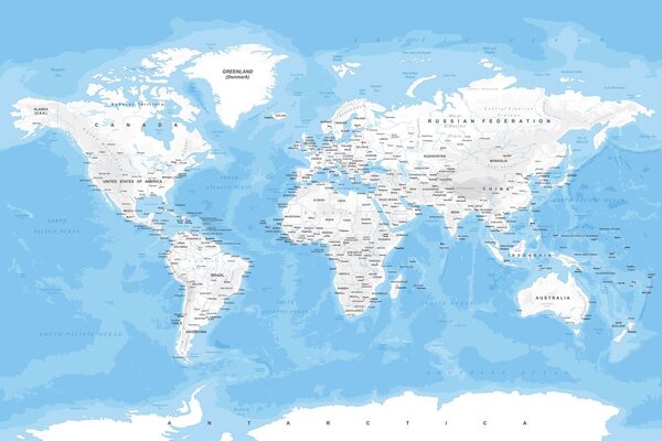 Obraz na korku štýlová mapa sveta