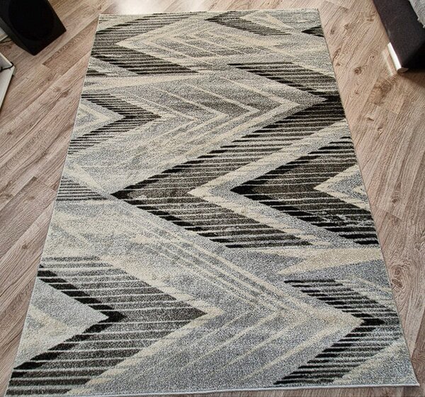 HU Sivo-béžový abstraktný koberec Rio 519-L.Grey-Cream Rozmer: 60x100 cm