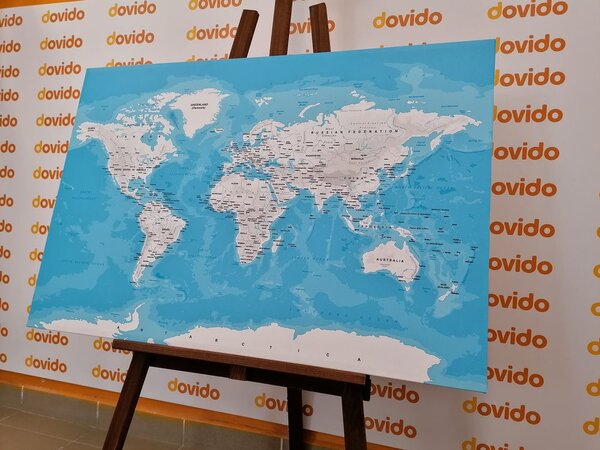 Obraz na korku štýlová mapa sveta
