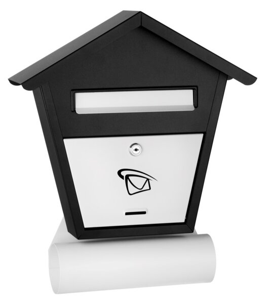 Poštová schránka domček MAXI SD39T - čierno-biela