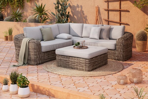 TERASOVÁ SEDACIA SÚPRAVA drevo, kov, plast, textil Ambia Garden - Online Only záhrada, Online Only