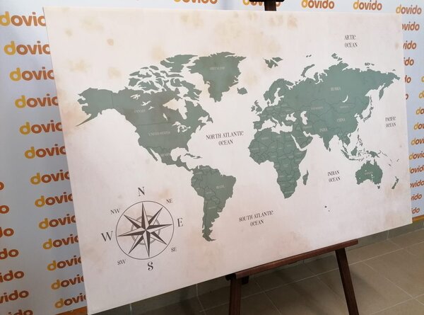 Obraz na korku decentná mapa sveta